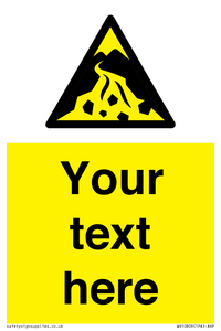 Custom Warning: Debris flow zone